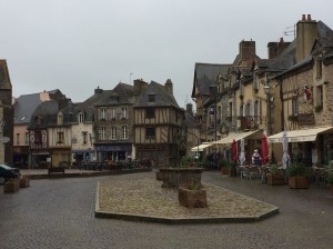 Malestroit - 'petite cite de caractere'. Pity about the rain!