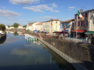 The pretty but run-down village of Marans.