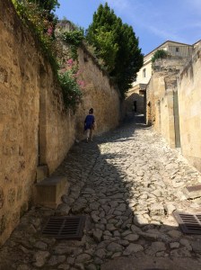 More steep alleys. Some women were taking their shoes off for a better grip.