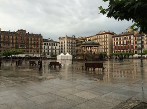 The main Plaza de Castillo in Pamplona.