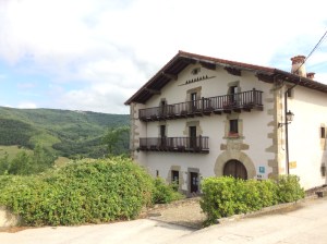 The delightful Hotel Akerreta on the Santiago de Compostella route provided welcome temporary relief from the trials of camping in the cold and rain.