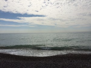 The sea at Sagunto - it had calmed down the next morning - time for a good swim before we set off again.