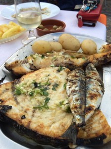 And now grilled, with chopped coriander and garlic and 'batata cusida'.
