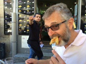 About to bite into a Pastel de Chavez (formerly known as Flavien).