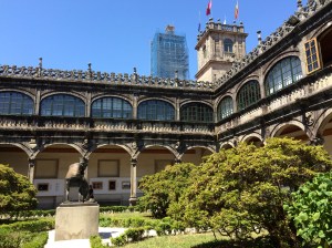 The old university library in Santiago.  Unfortunately we weren't allowed a look inside.