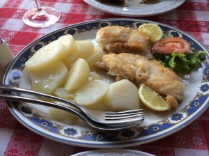 But sometimes the food can be simple and delicious as in this dish of 'rate' fish from Galicia.