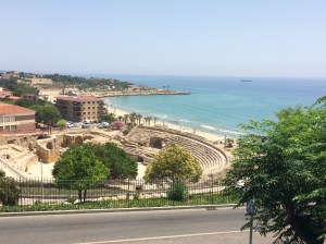 One of the best things about Tarragona is the wonderful seafront on a slight hill.  In the foreground is the Roman amphitheater.