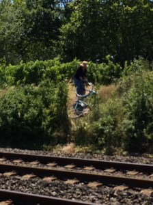 .. and over railway tracks!