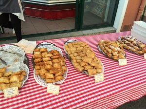 Specialities of the region -  'Tourtons' stuffed with potatoes, Reblochon or goat cheese or prunes. We forgot to buy some.