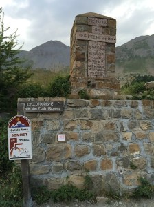 The 2109 m summit of the Col de Vars.