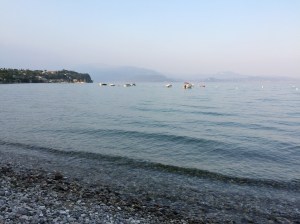 Lake Garda which provided some respite from the intense heat and humidity.