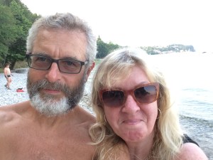 Keeping cheerful despite the heat.