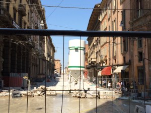 Bologna owes much of its current charm to the restoration work started in the 1970's.  More renovation was still underway.