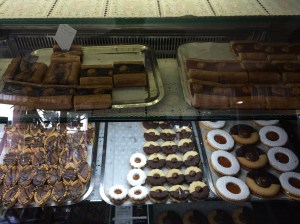 Typical cakes from the area.  The chocolate ones are called Eye of the Ox.