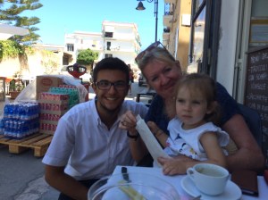 Judith with Nicola's son and granddaughter. His son Antonio was about to go to Sutton, England to study English.