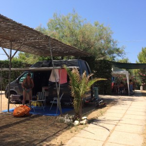 The discarded pop-up tent can be seen dumped on the ground after attempts at reconstructing it had been abandoned.