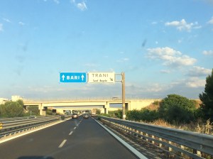 Finally, arrival in Trani.