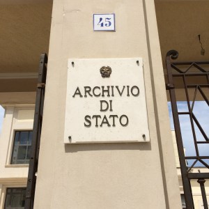 The State Archive Office in Bari holding old records for the whole of Puglia.