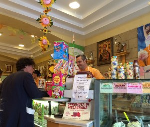 The Mozart Caffe, catering for Bari's intelligentsia. 