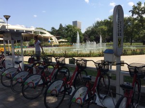 City bikes in Tirana.