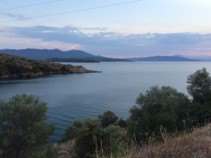 The glassy Pagasitikos Gulf, as seen from Argalasti in Pelion.