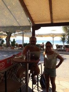 Yoanna, helping her mother in the bakery while on holiday from Germany.