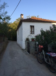 A typical street on the uphill slopes in Milina.