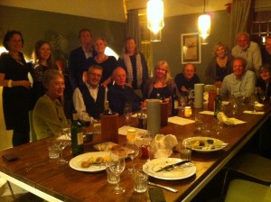 With ex-Macmillan colleagues in Oxford in May.