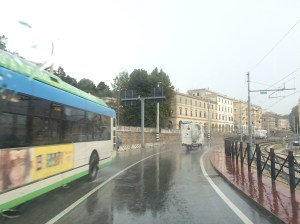Arrival in Ancona - after the record heatwave, rain and much cooler weather has arrived on the Adriatic.