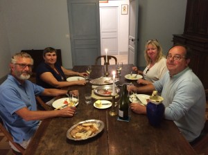 A diner de campagne with Blandine and Laurent in their lovely dining room.