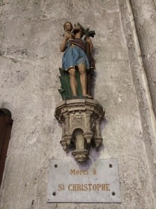 "Merci a Saint Christophe."