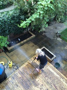 And the deck in the garden needed a good power-clean.